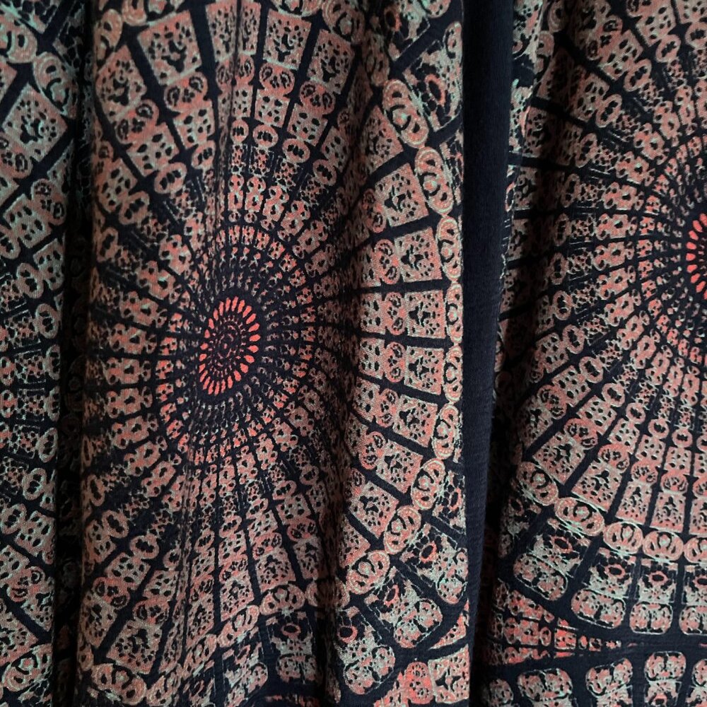 YIREH Boho Maxi Flare Skirt, Mandela Blue/Purple Sustainable, Festival Sz. XS - Picture 6 of 7